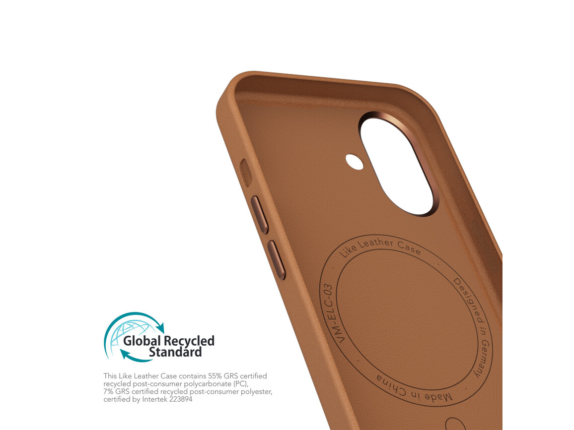 Vonmählen Kunstleder-Case für iPhone 16 Plus, braun