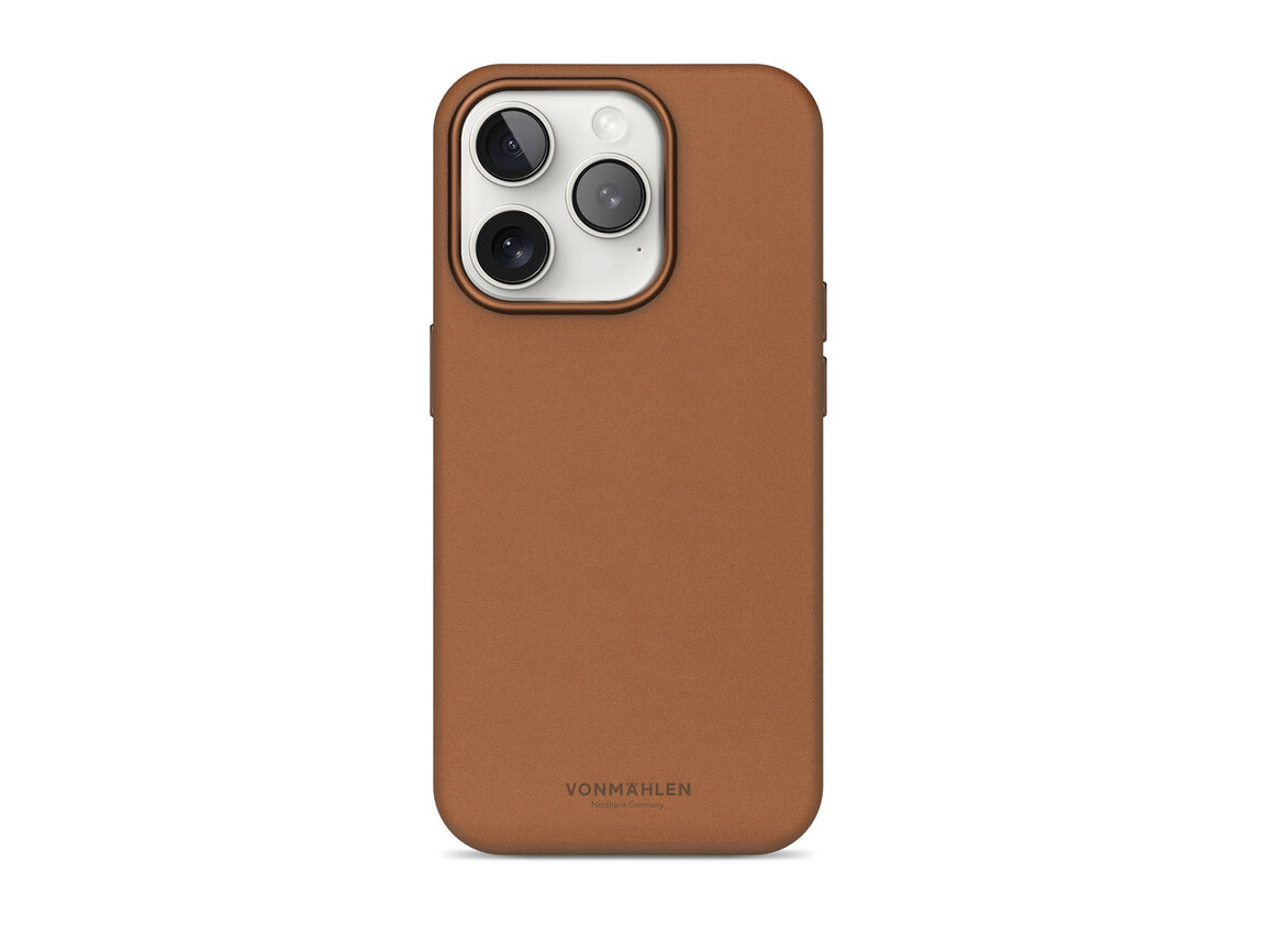 Vonmählen Kunstleder-Case für iPhone 16 Pro, braun