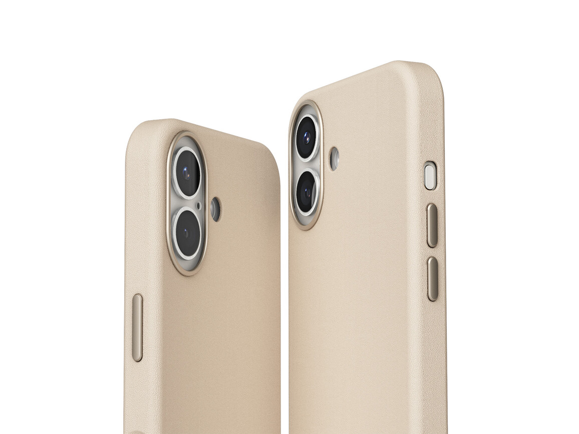 Vonmählen Kunstleder-Case für iPhone 16 Plus, beige