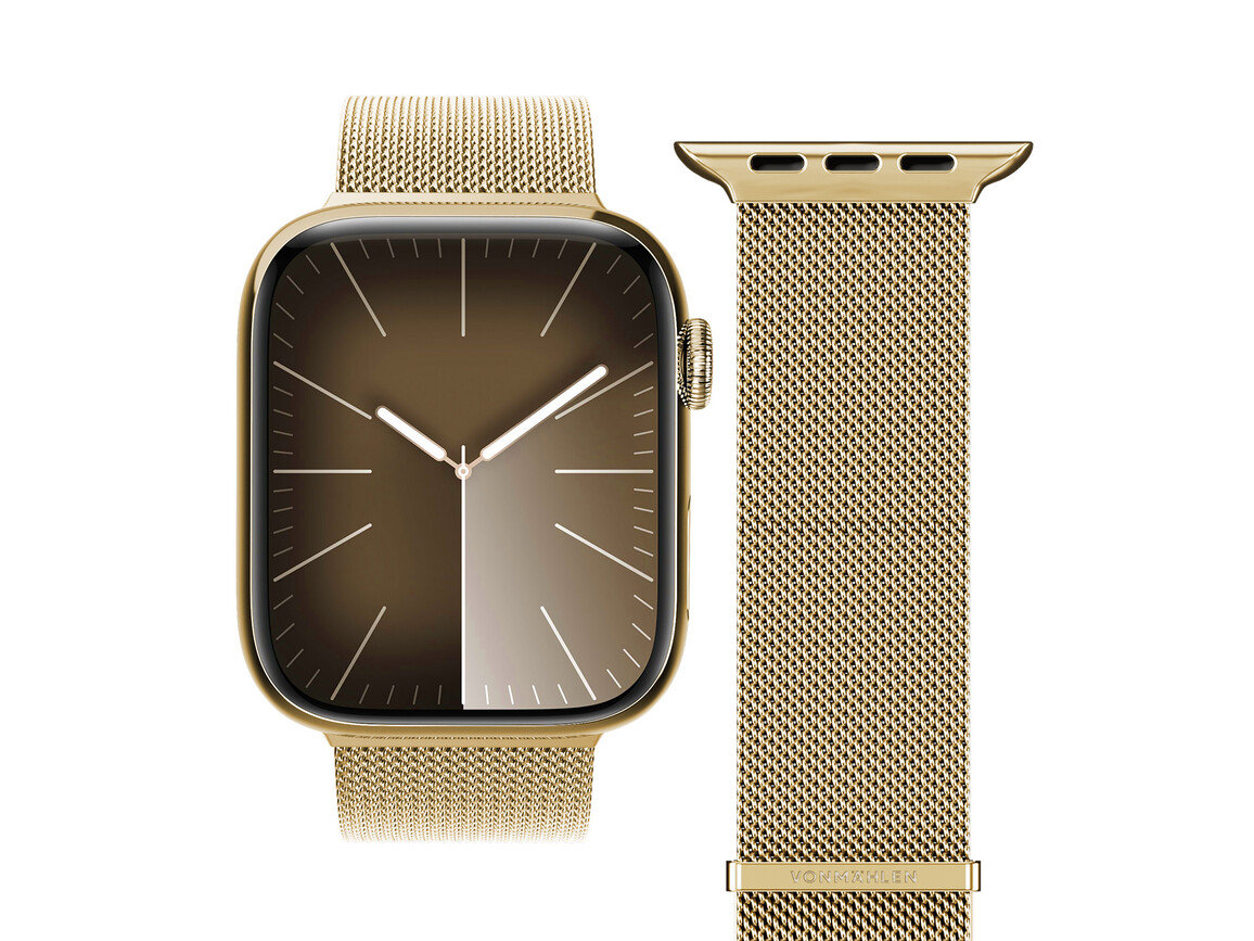 Vonmählen Milanese-Armband 2 für Apple Watch 42/44/45/49 mm, gold