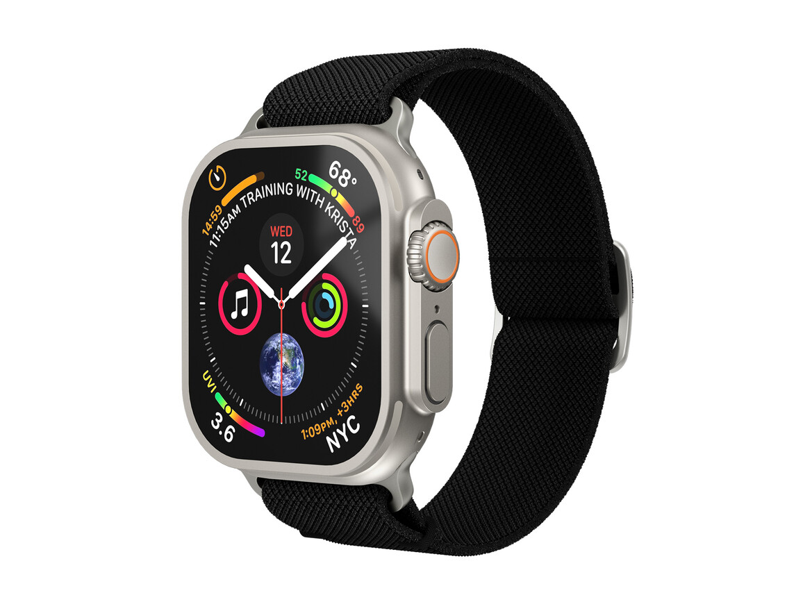 Vonmählen Classic Nylon-Armband für Apple Watch 38/40/41 mm, schwarz