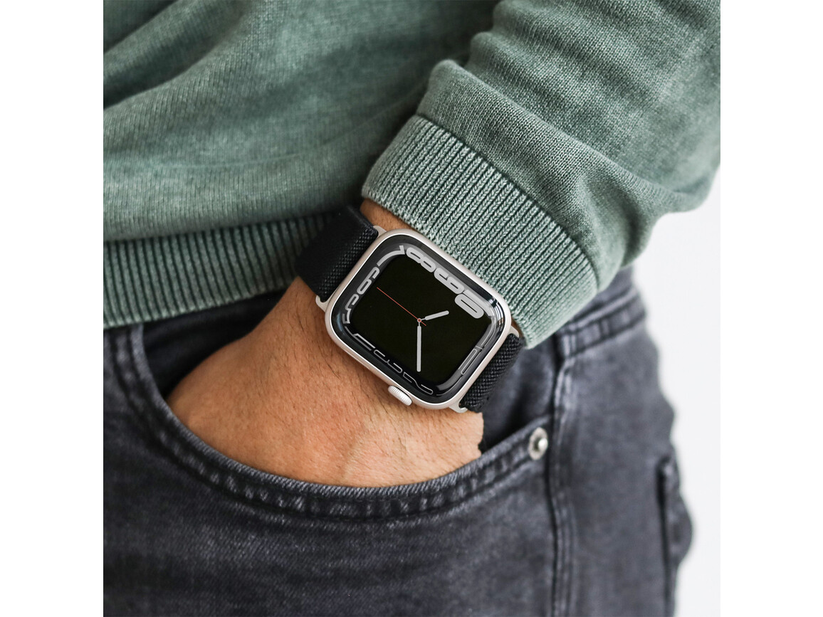 Vonmählen Classic Nylon-Armband für Apple Watch 38/40/41 mm, schwarz