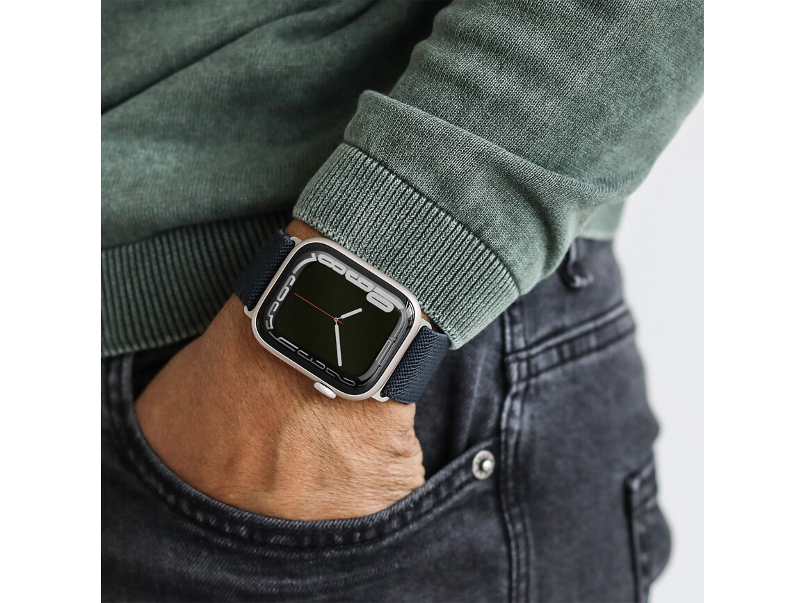 Vonmählen Classic Nylon-Armband für Apple Watch 38/40/41 mm, dunkelblau