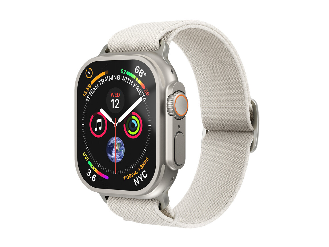 Vonmählen Classic Nylon-Armband für Apple Watch 42/44/45/49 mm, beige