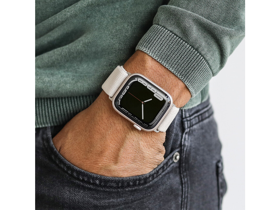 Vonmählen Classic Nylon-Armband für Apple Watch 42/44/45/49 mm, beige