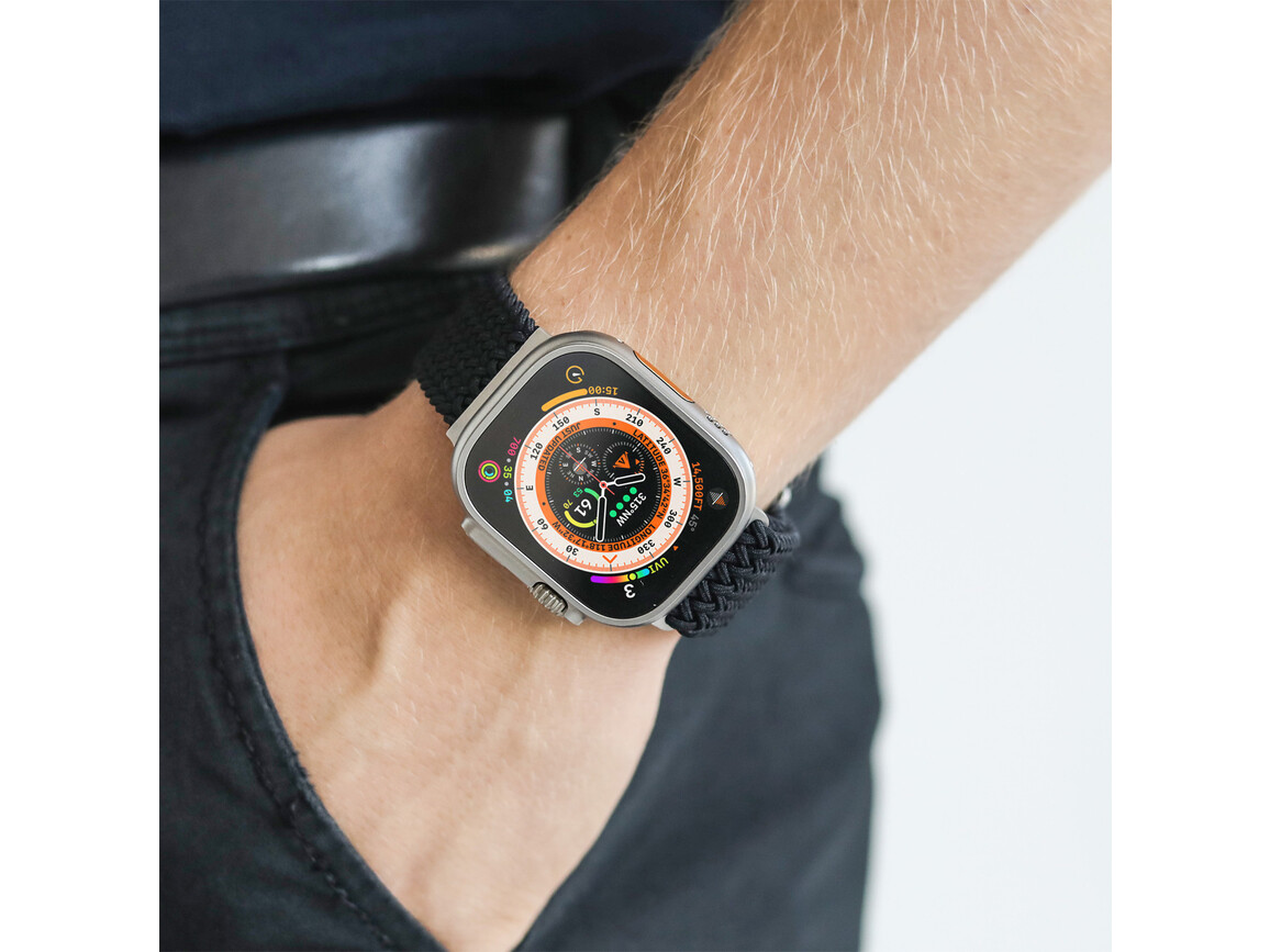 Vonmählen Woven-Armband für Apple Watch 38/40/41 mm, schwarz