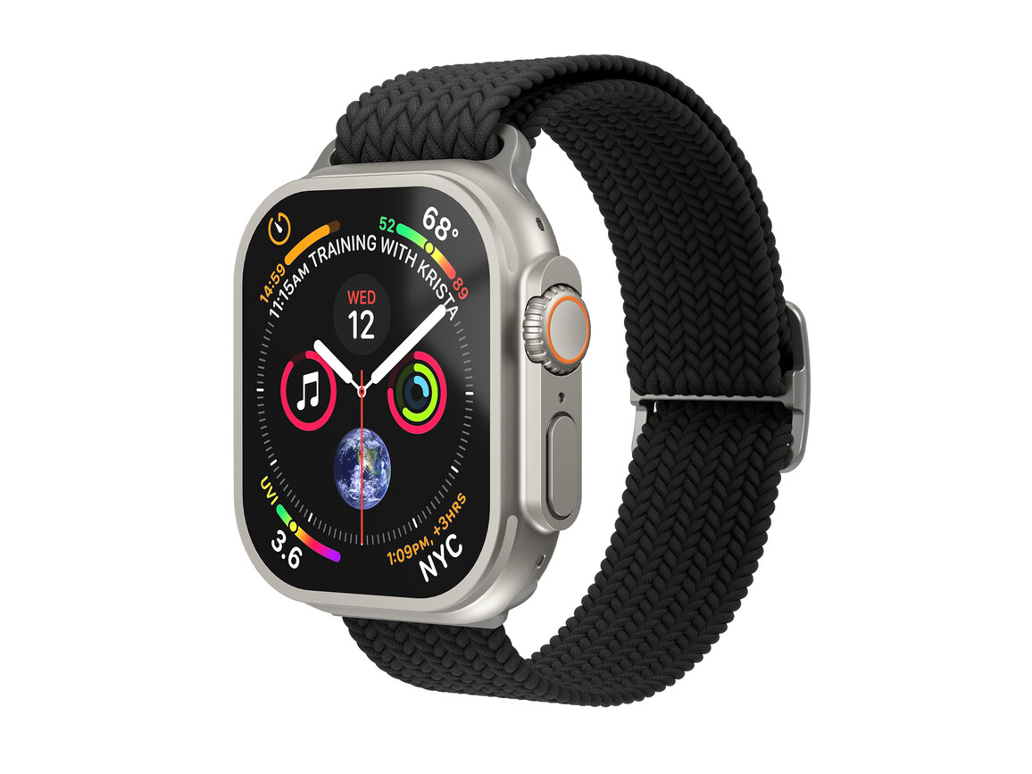 Vonmählen Woven-Armband für Apple Watch 42/44/45/49 mm, schwarz