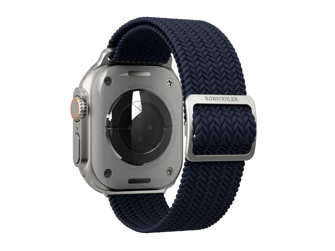 Vonmählen Woven-Armband für Apple Watch 42/44/45/49 mm, dunkelblau