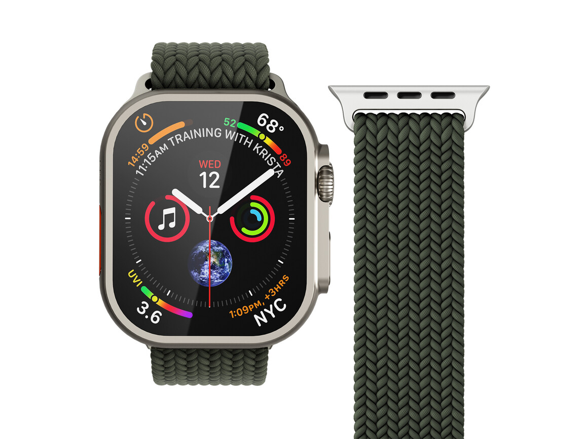 Vonmählen Woven-Armband für Apple Watch 38/40/41 mm, olivgrün