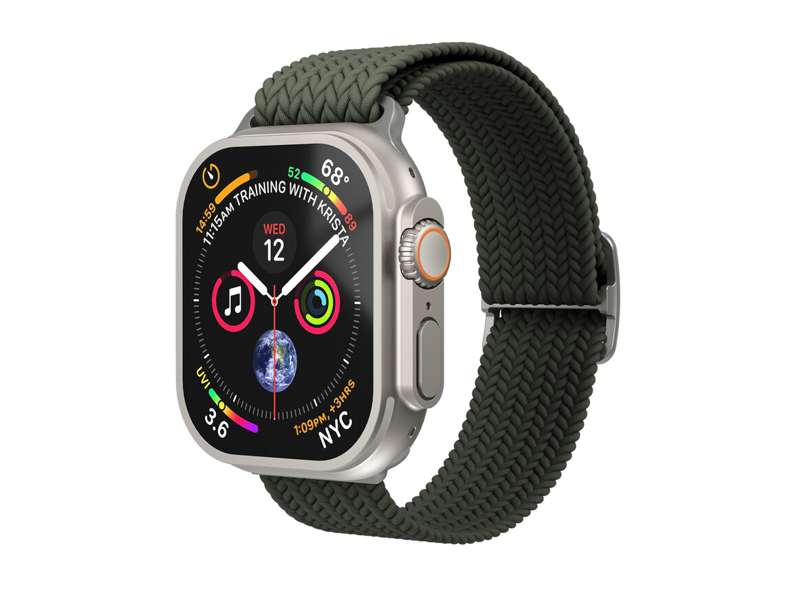 Vonmählen Woven-Armband für Apple Watch 42/44/45/49 mm, olivgrün