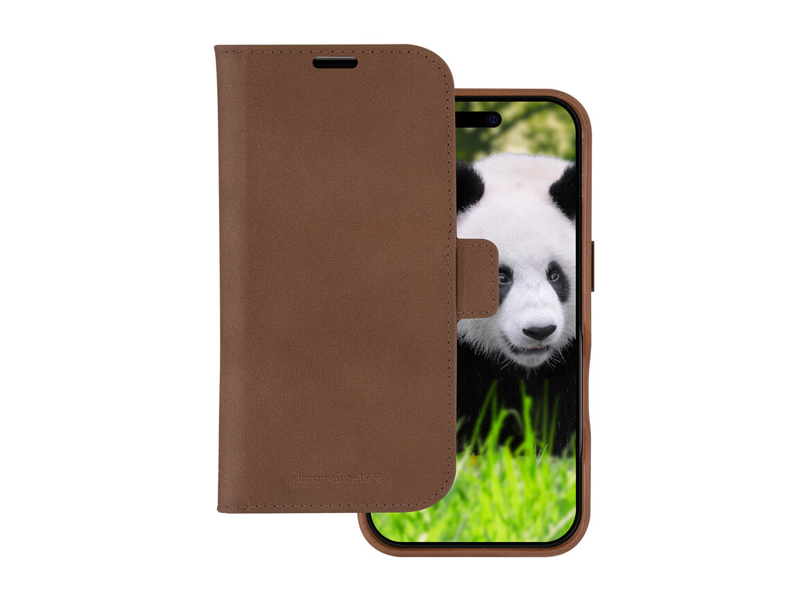 dbramante Lynge 2in1 Leder-Case mit MagSafe für iPhone 16, braun