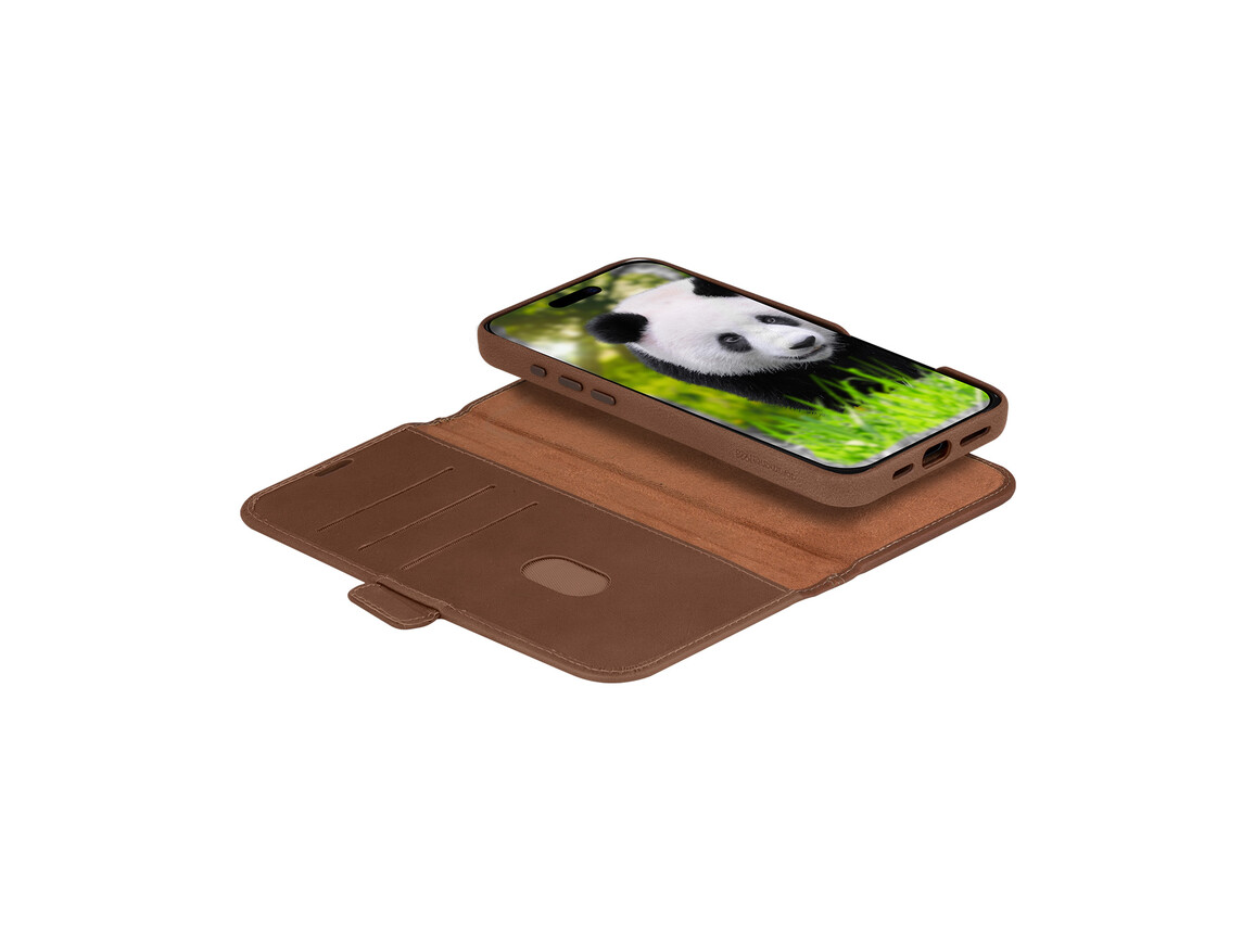 dbramante Lynge 2in1 Leder-Case mit MagSafe für iPhone 16, braun