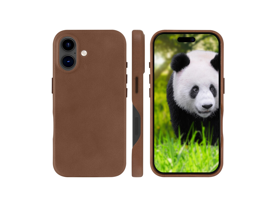 dbramante Lynge 2in1 Leder-Case mit MagSafe für iPhone 16, braun
