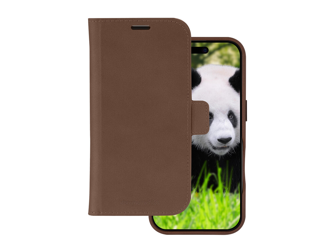 dbramante Lynge 2in1 Leder-Case mit MagSafe für iPhone 16 Pro, braun >