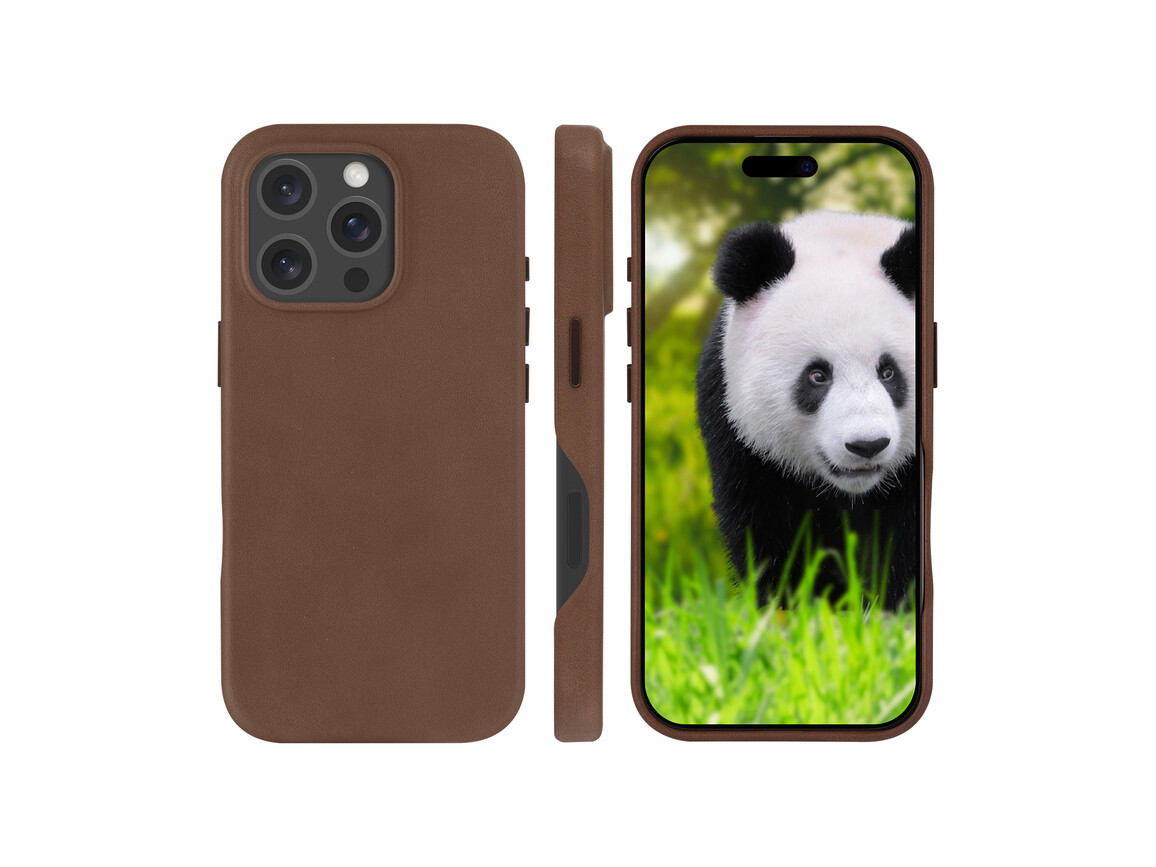 dbramante Lynge 2in1 Leder-Case mit MagSafe für iPhone 16 Pro, braun >