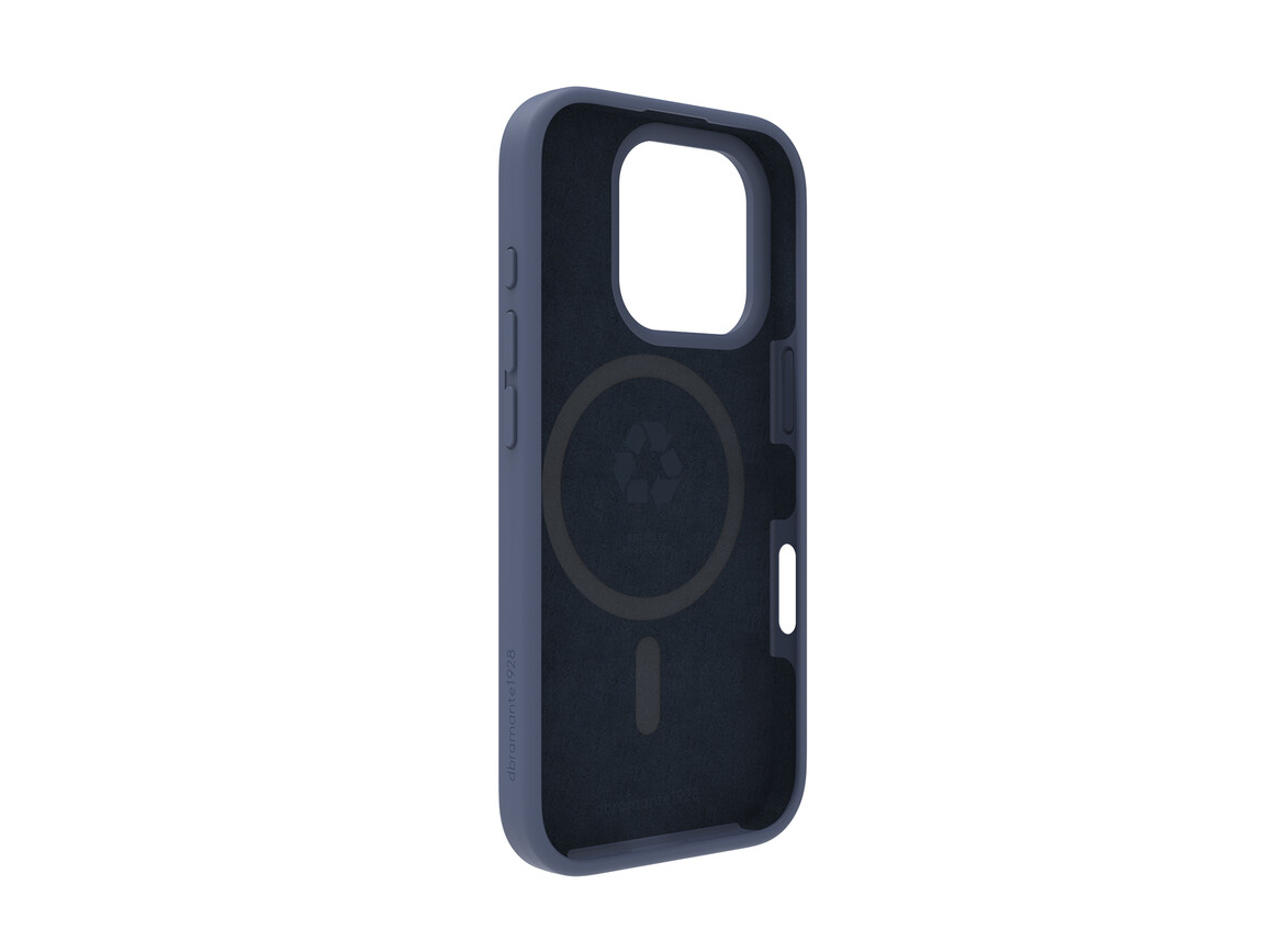 dbramante Monaco Silikoncase mit MagSafe für iPhone 16 Pro, blau