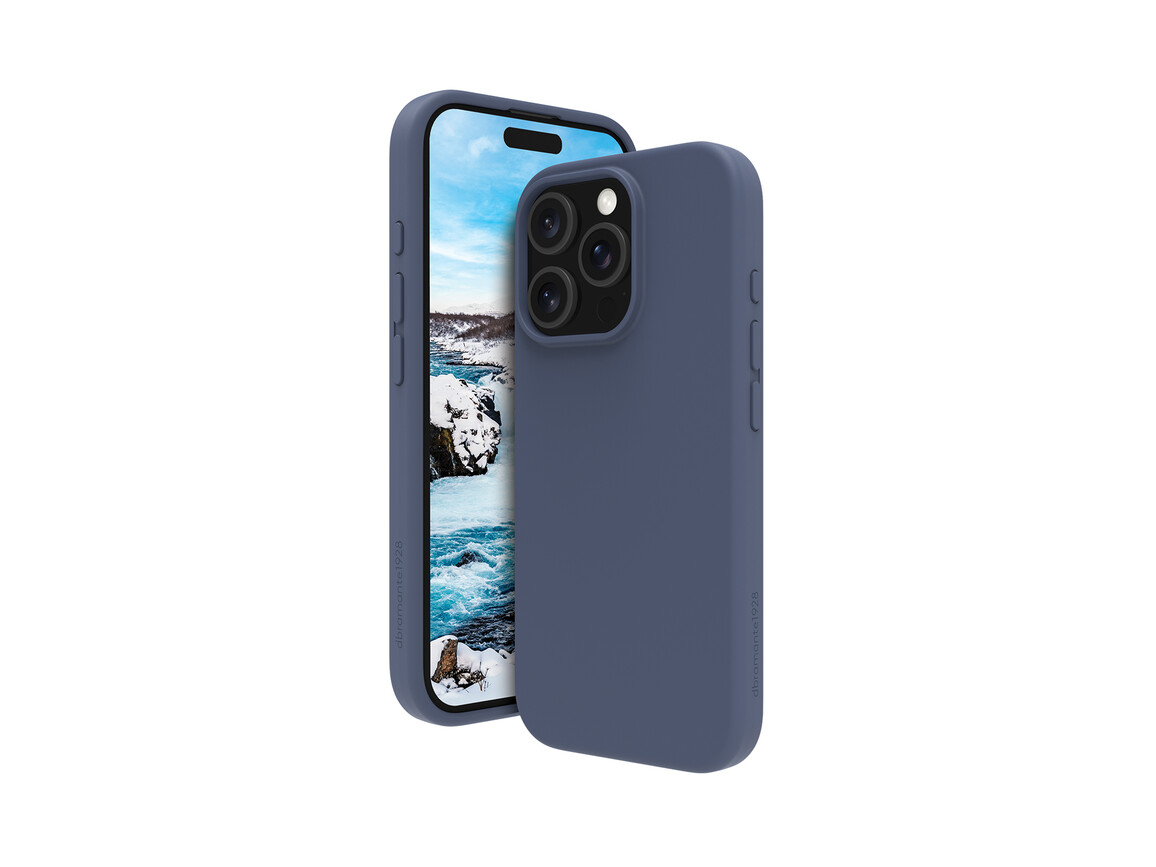 dbramante Monaco Silikoncase mit MagSafe für iPhone 16 Pro Max, blau