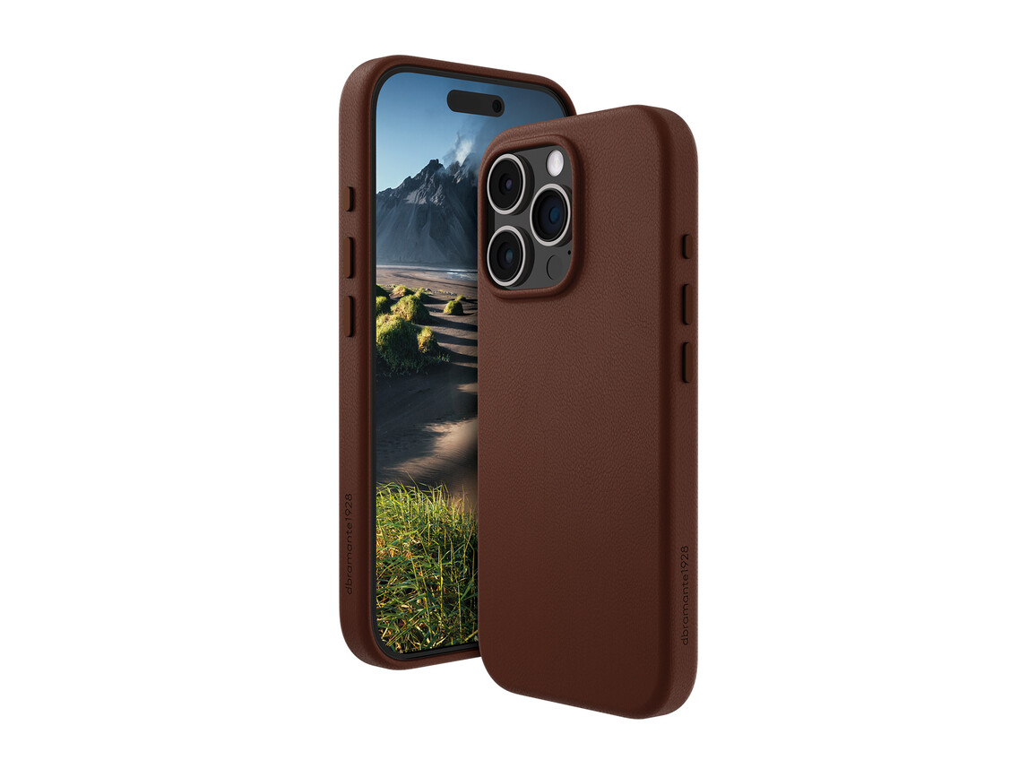 dbramante Roskilde Leder-Case mit MagSafe für iPhone 16 Pro, braun