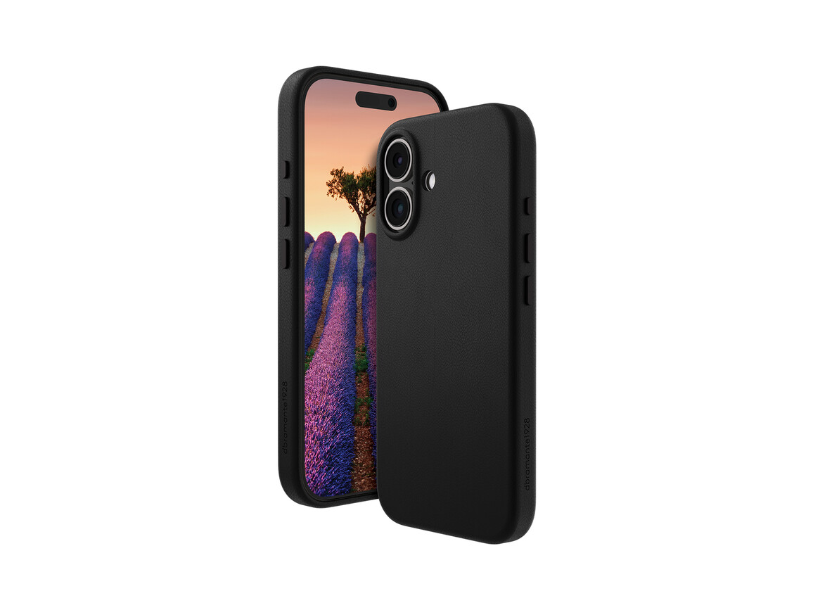 dbramante Roskilde Leder-Case mit MagSafe für iPhone 16, schwarz