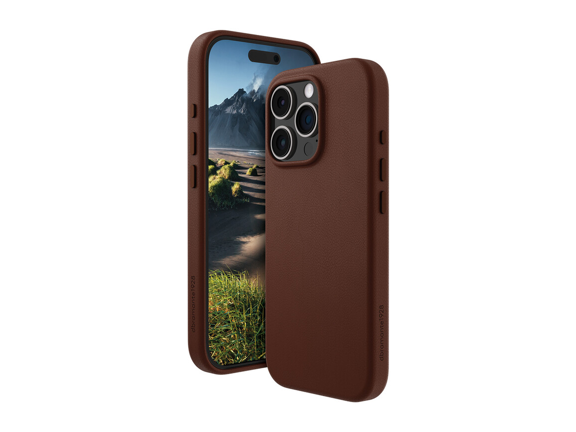 dbramante Roskilde Leder-Case mit MagSafe für iPhone 16 Pro Max, braun