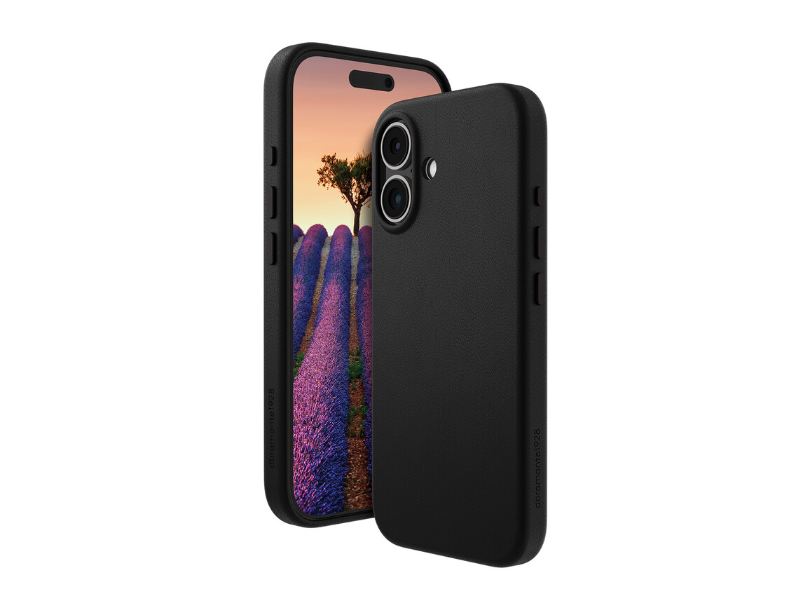 dbramante Roskilde Leder-Case mit MagSafe für iPhone 16 Plus, schwarz