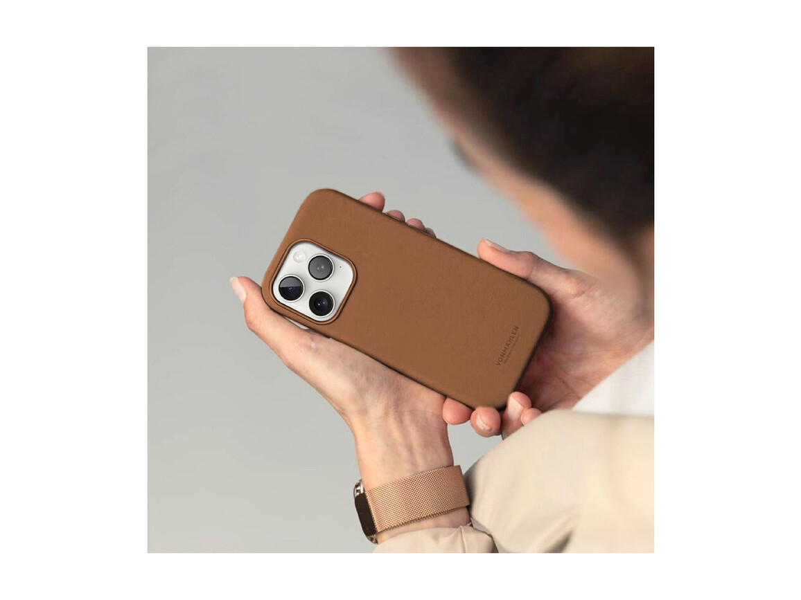 Vonmählen Kunstleder-Case für iPhone 16 Pro, braun