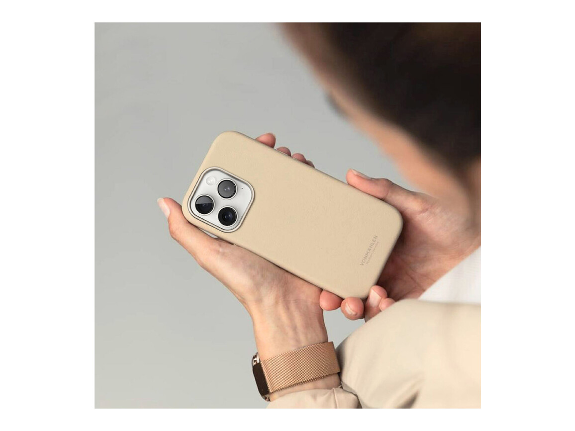 Vonmählen Kunstleder-Case für iPhone 16 Pro Max, beige