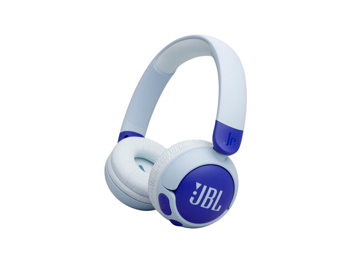 JBL JR320BT, kabellose On-Ear Kopfhörer für Kinder <85dB, blau