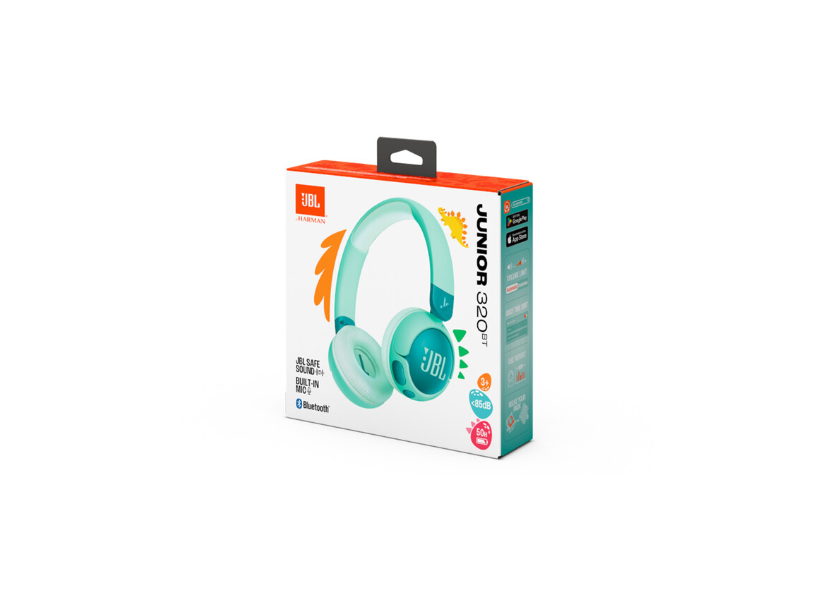 JBL JR320BT, kabellose On-Ear Kopfhörer für Kinder <85dB, grün