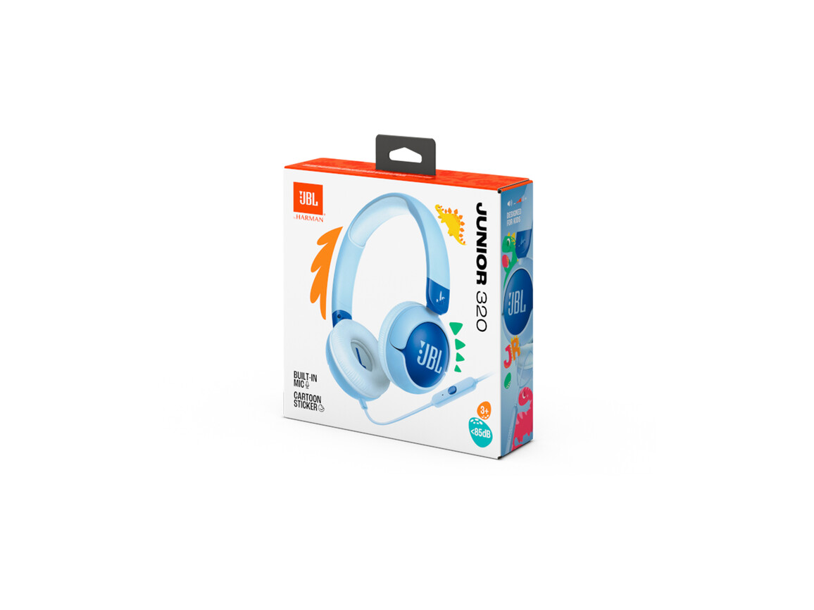JBL JR320, On-Ear Kopfhörer für Kinder <85dB, blau