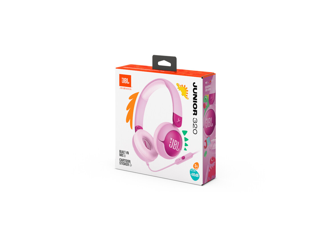JBL JR320, On-Ear Kopfhörer für Kinder <85dB, lila