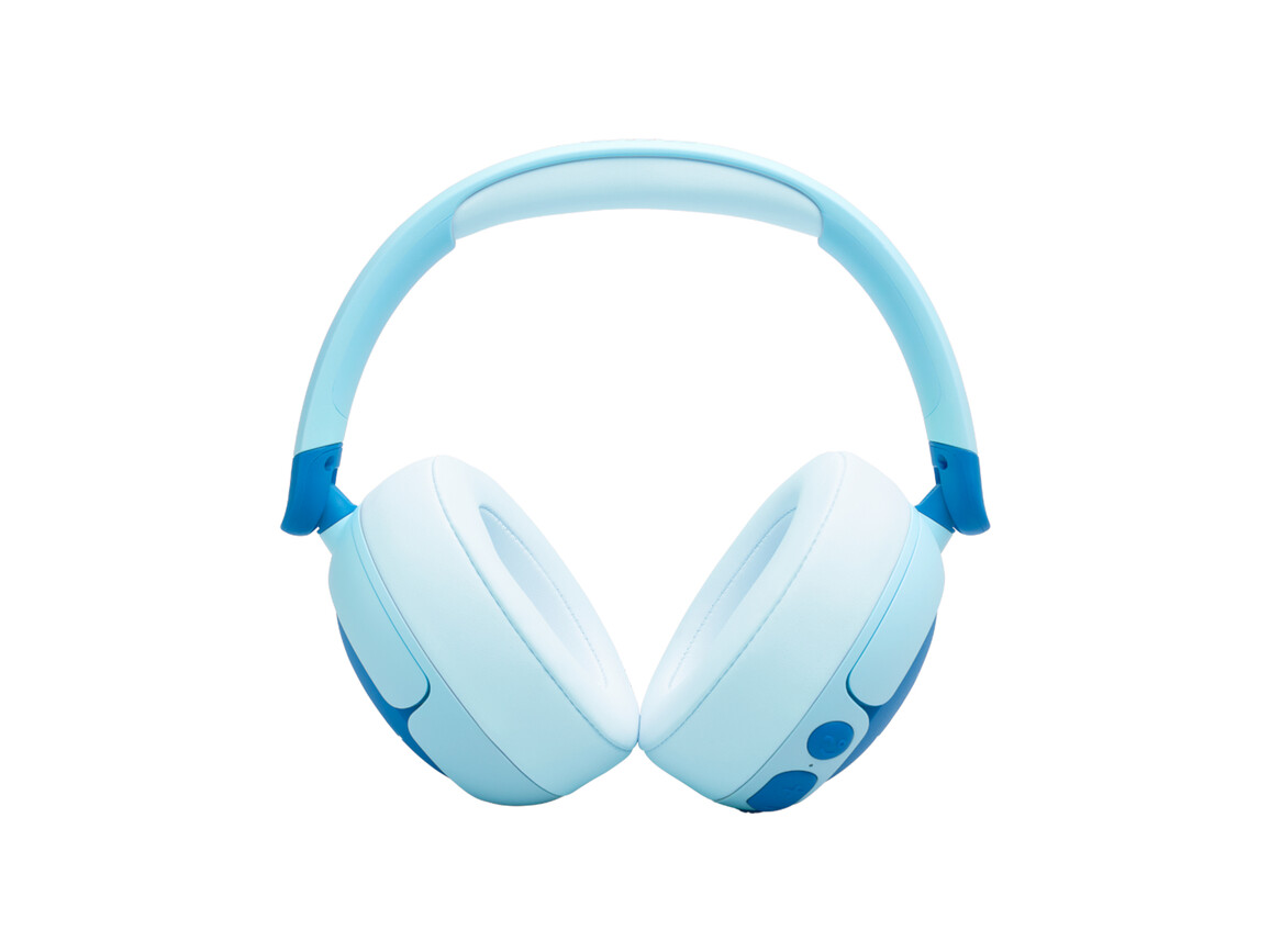 JBL JR470NC, kabellose NC Over-Ear Kopfhörer für Kinder <85dB, blau