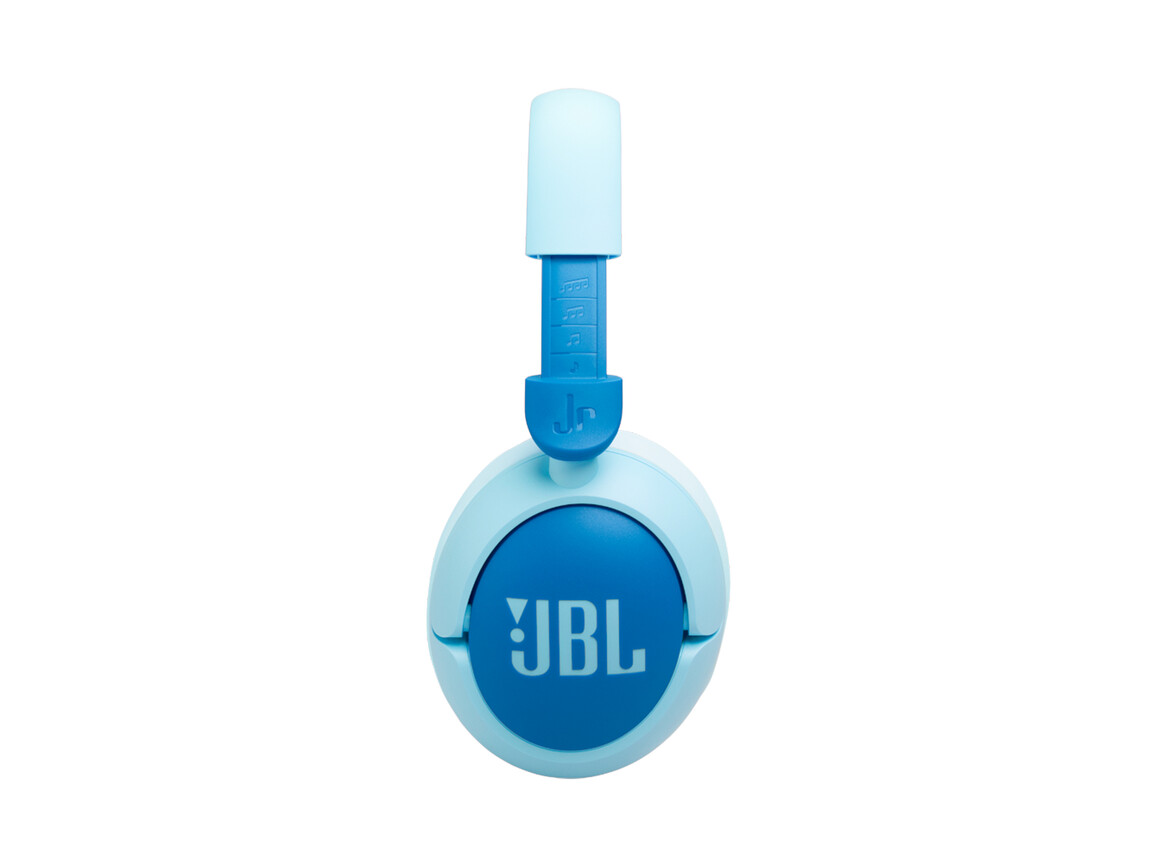 JBL JR470NC, kabellose NC Over-Ear Kopfhörer für Kinder <85dB, blau