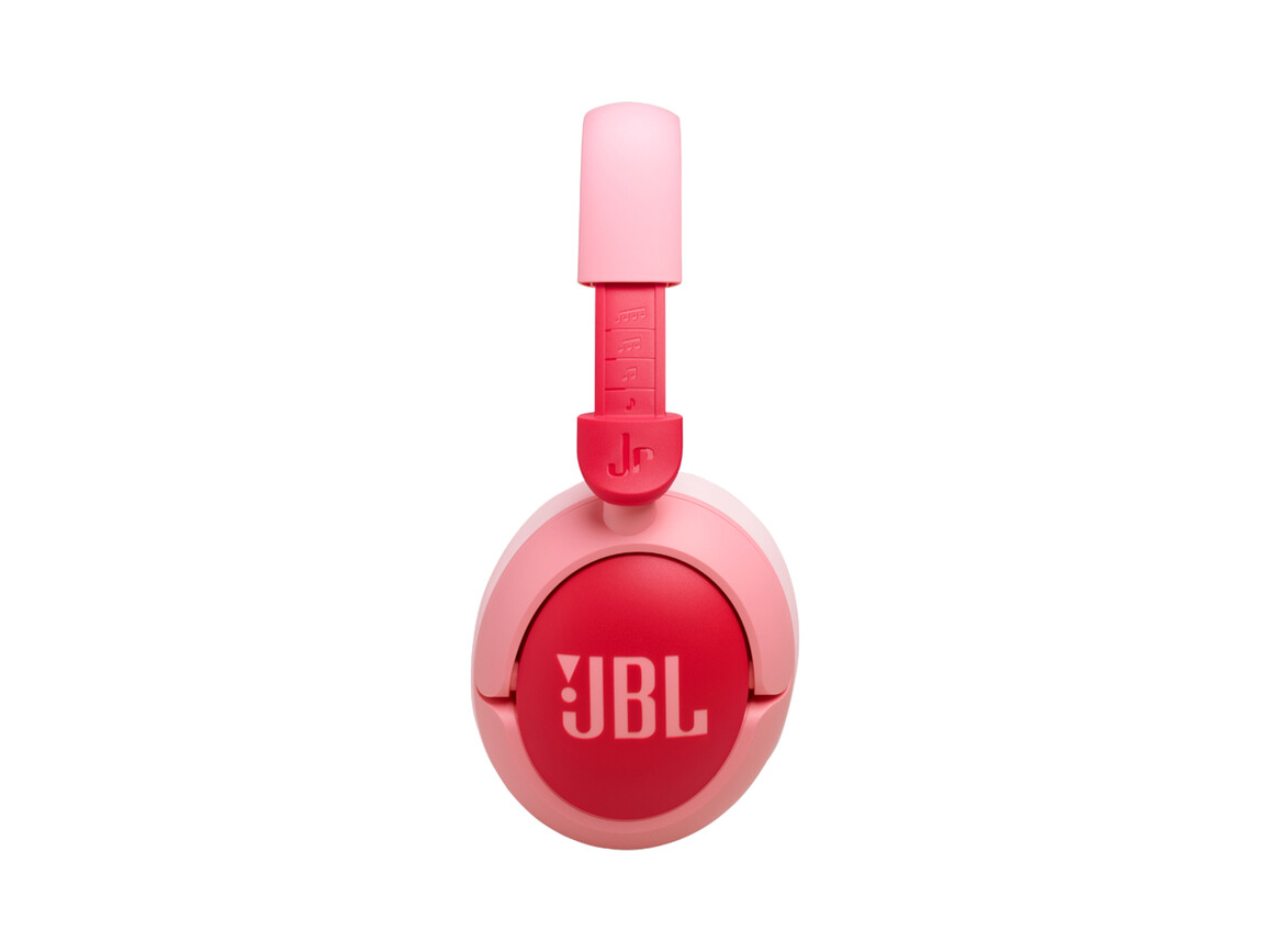 JBL JR470NC, kabellose NC Over-Ear Kopfhörer für Kinder <85dB, pink