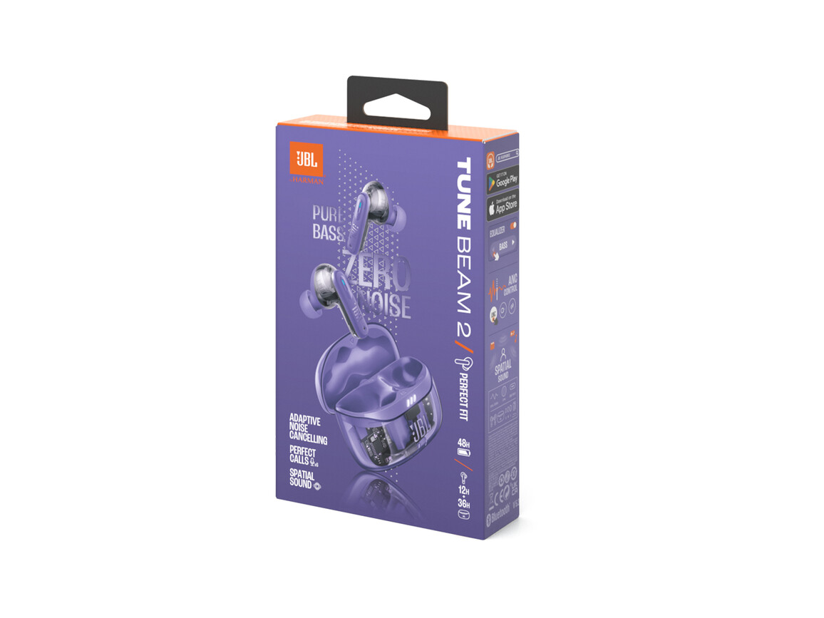 JBL Tune Beam 2 GHOST, lila