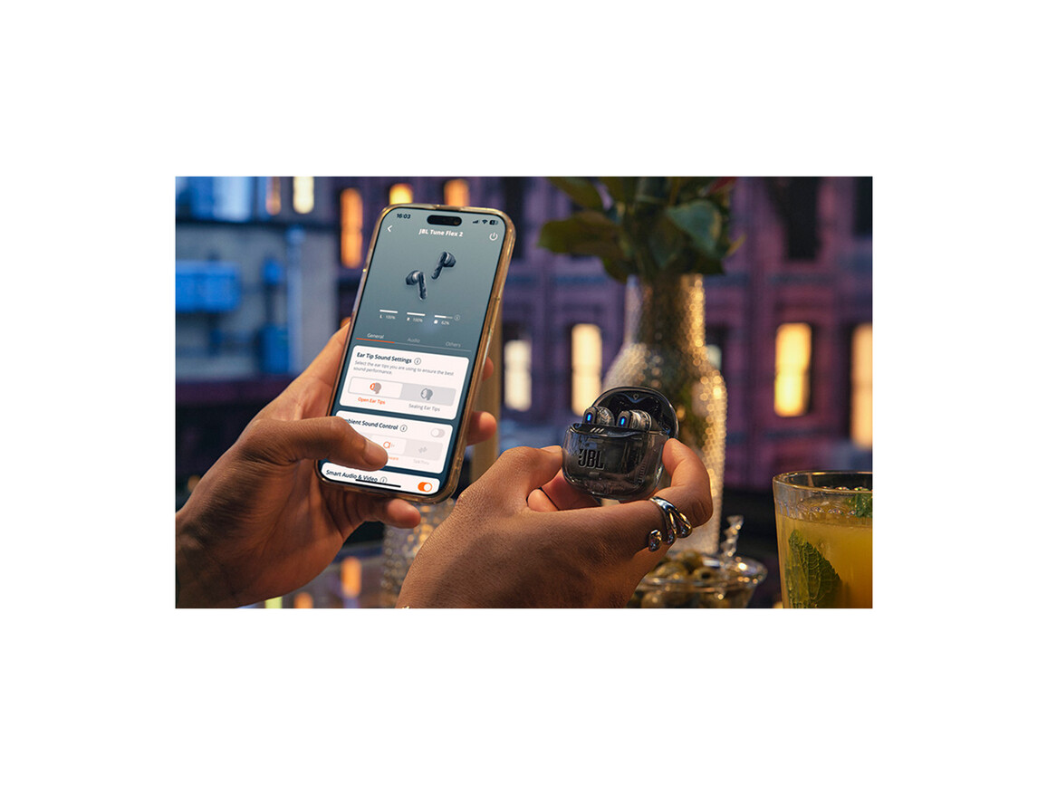 JBL Tune Flex 2 GHOST TWS,  kabelloser In-Ear Kopfhörer, schwarz