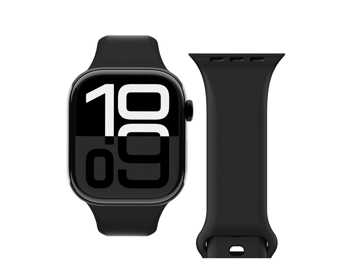 Vonmählen Classic 2 Silikonarmband für Apple Watch (38 / 40 / 41 mm), schwarz