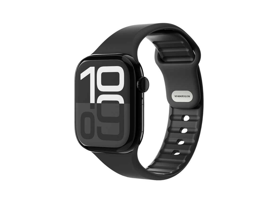 Vonmählen Classic 2 Silikonarmband für Apple Watch (38 / 40 / 41 mm), schwarz
