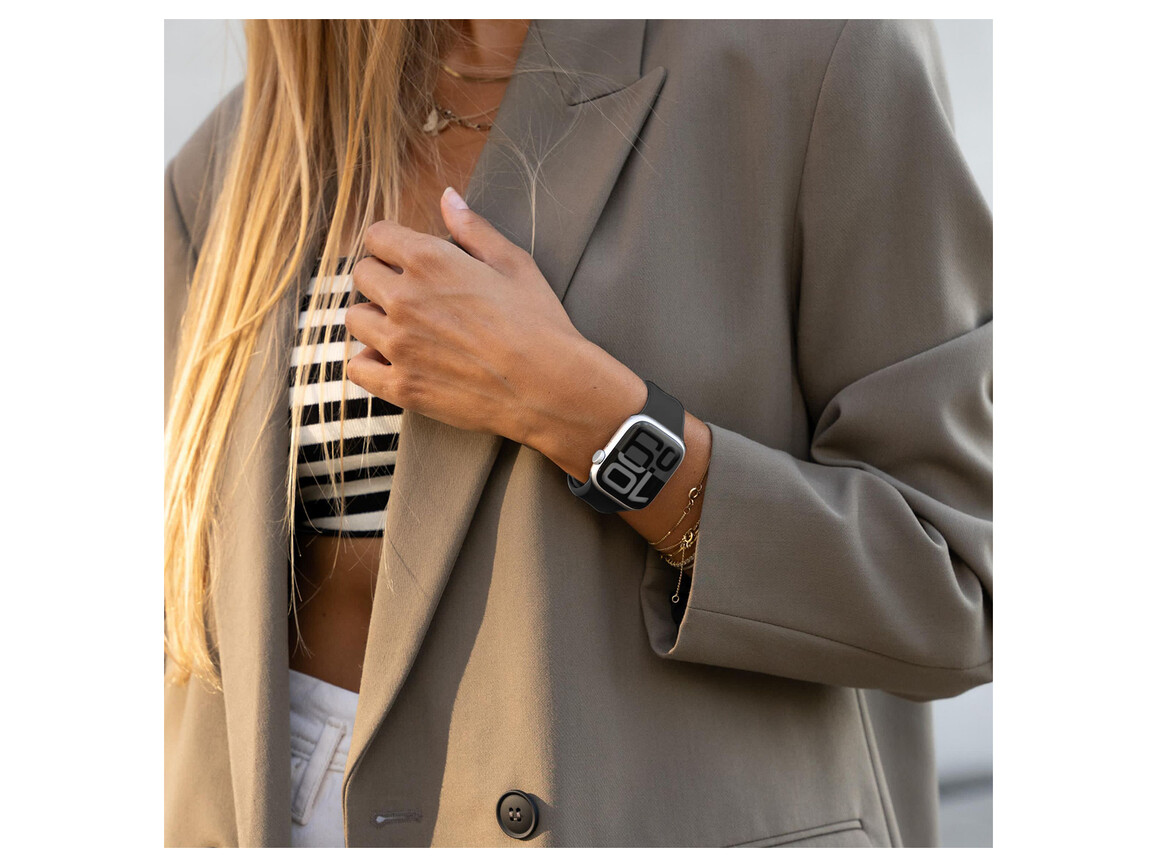 Vonmählen Classic 2 Silikonarmband für Apple Watch (38 / 40 / 41 mm), schwarz