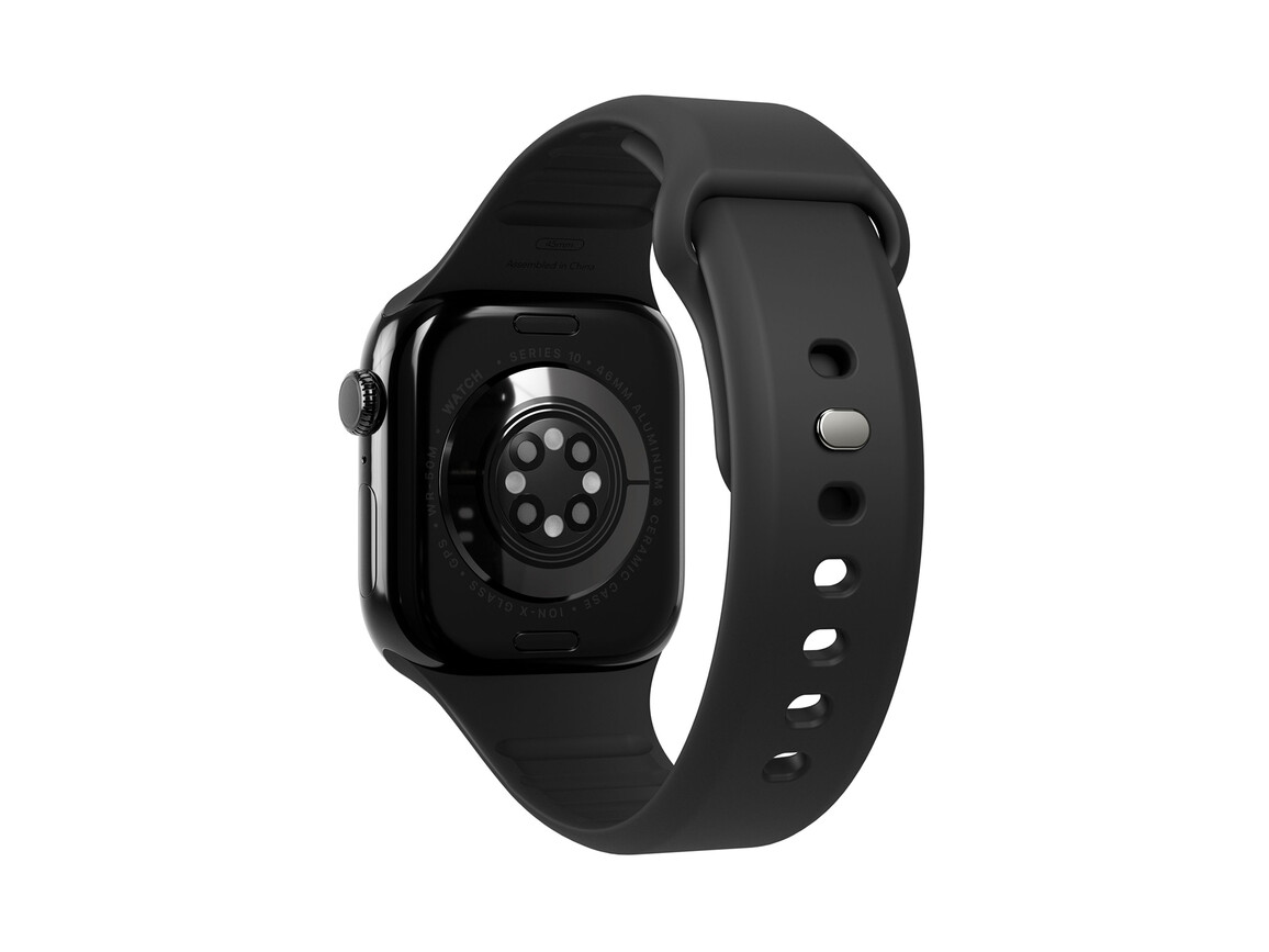 Vonmählen Classic 2 Silikonarmband für Apple Watch 42/44/45/49 mm, schwarz