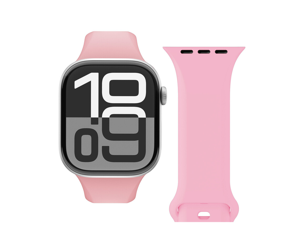 Vonmählen Classic 2 Silikonarmband für Apple Watch 42/44/45/49 mm, rosa