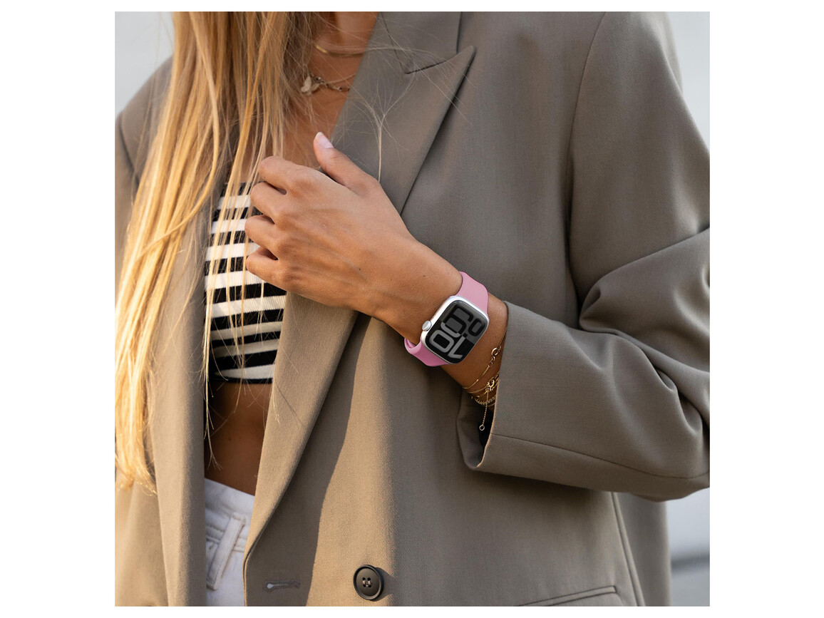 Vonmählen Classic 2 Silikonarmband für Apple Watch 42/44/45/49 mm, rosa