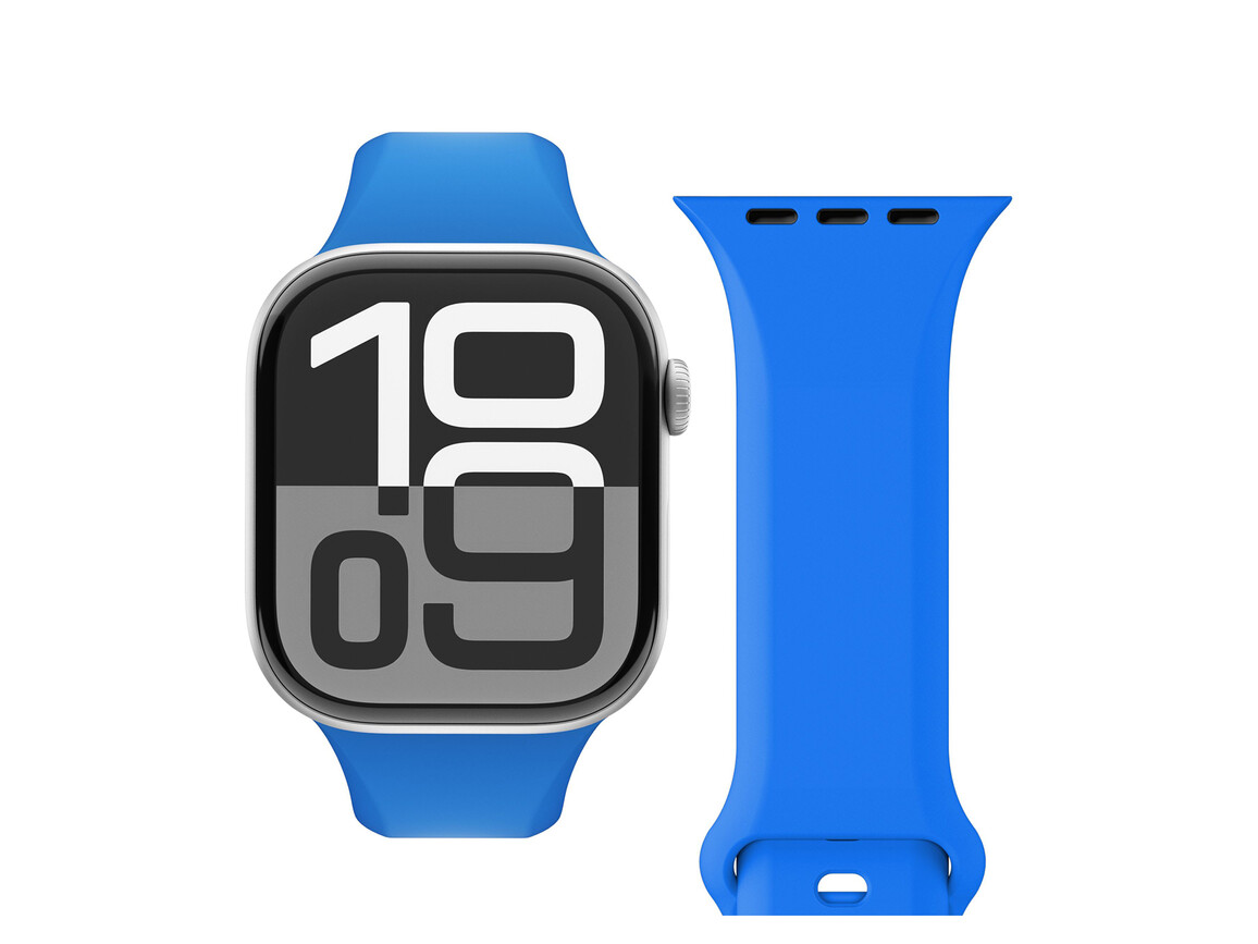 Vonmählen Classic 2 Silikonarmband für Apple Watch (42 / 44 / 45 / 49 mm), blau