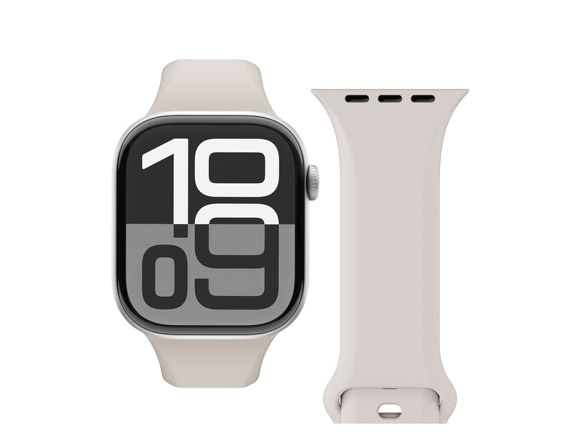 Vonmählen Classic 2 Silikonarmband für Apple Watch (38 / 40 / 41 mm), beige