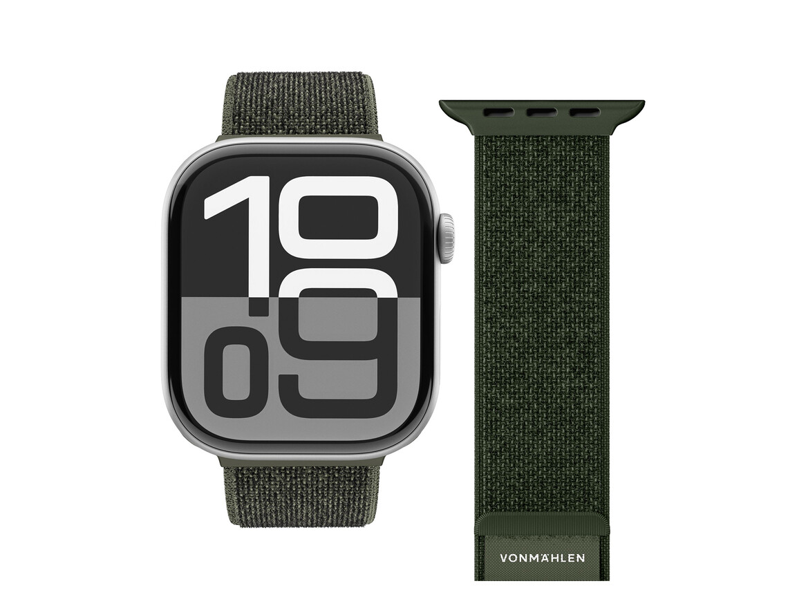 Vonmählen Sport-Armband 2 für Apple Watch 42/44/45/49 mm, olivgrün