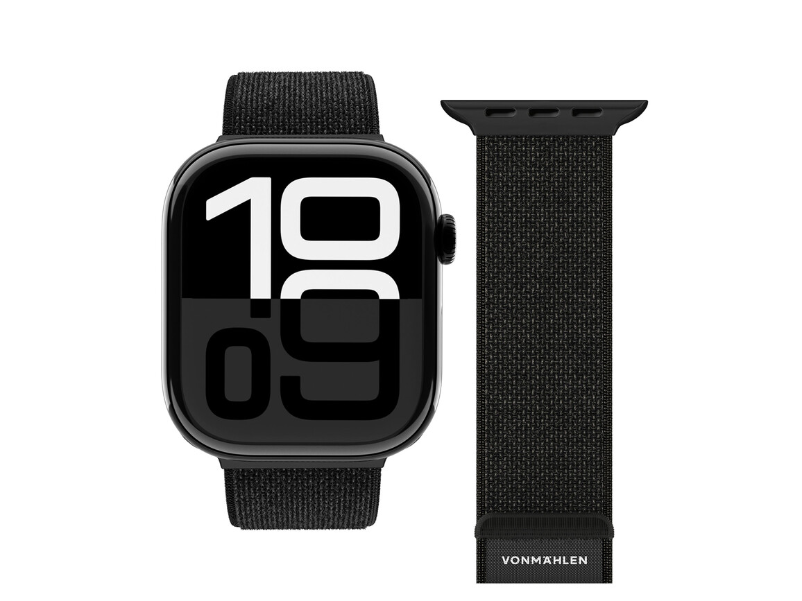 Vonmählen Sport-Armband 2 für Apple Watch 42/44/45/49 mm, schwarz