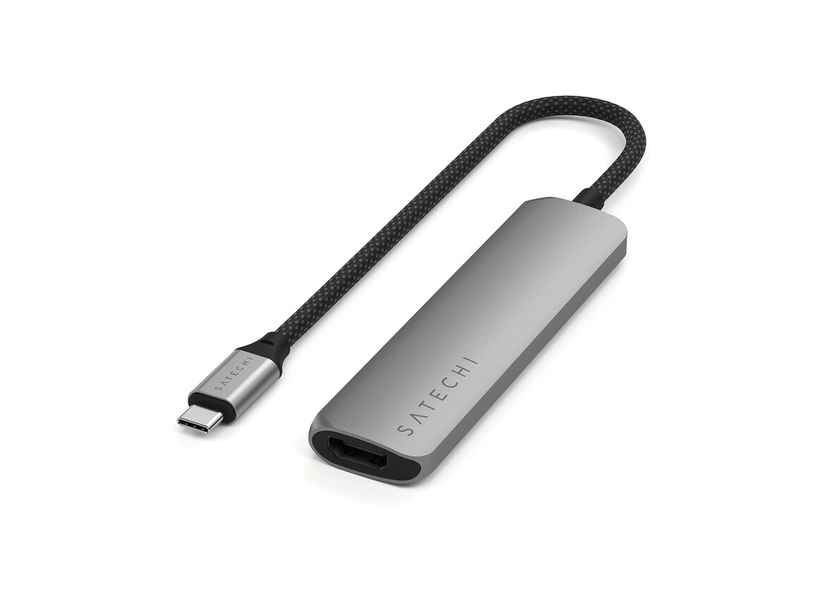 Satechi USB-C 4-in-1 Slim Multiport Adapter 4K, space grau