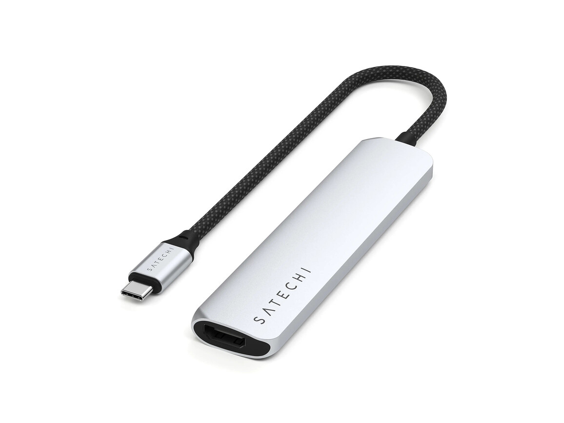 Satechi USB-C 6-in-1 Slim Multiport Adapter, silber