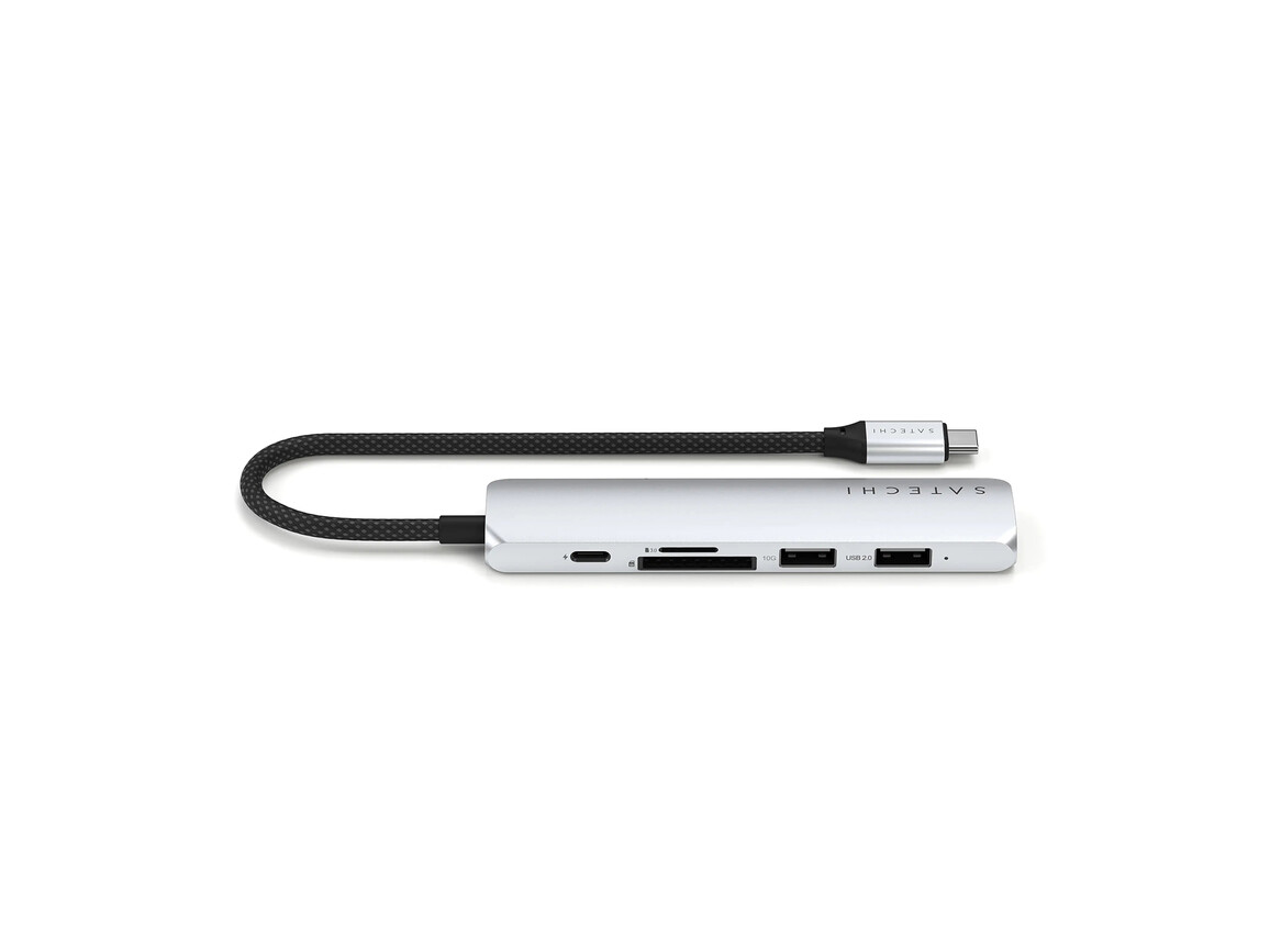 Satechi USB-C 6-in-1 Slim Multiport Adapter, silber