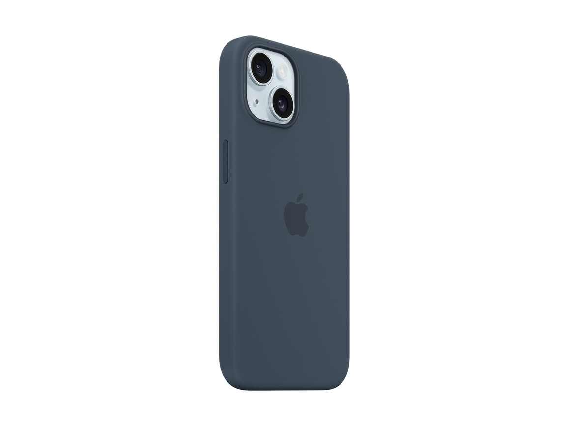 Apple iPhone 15 Silikon Case mit MagSafe, sturmblau